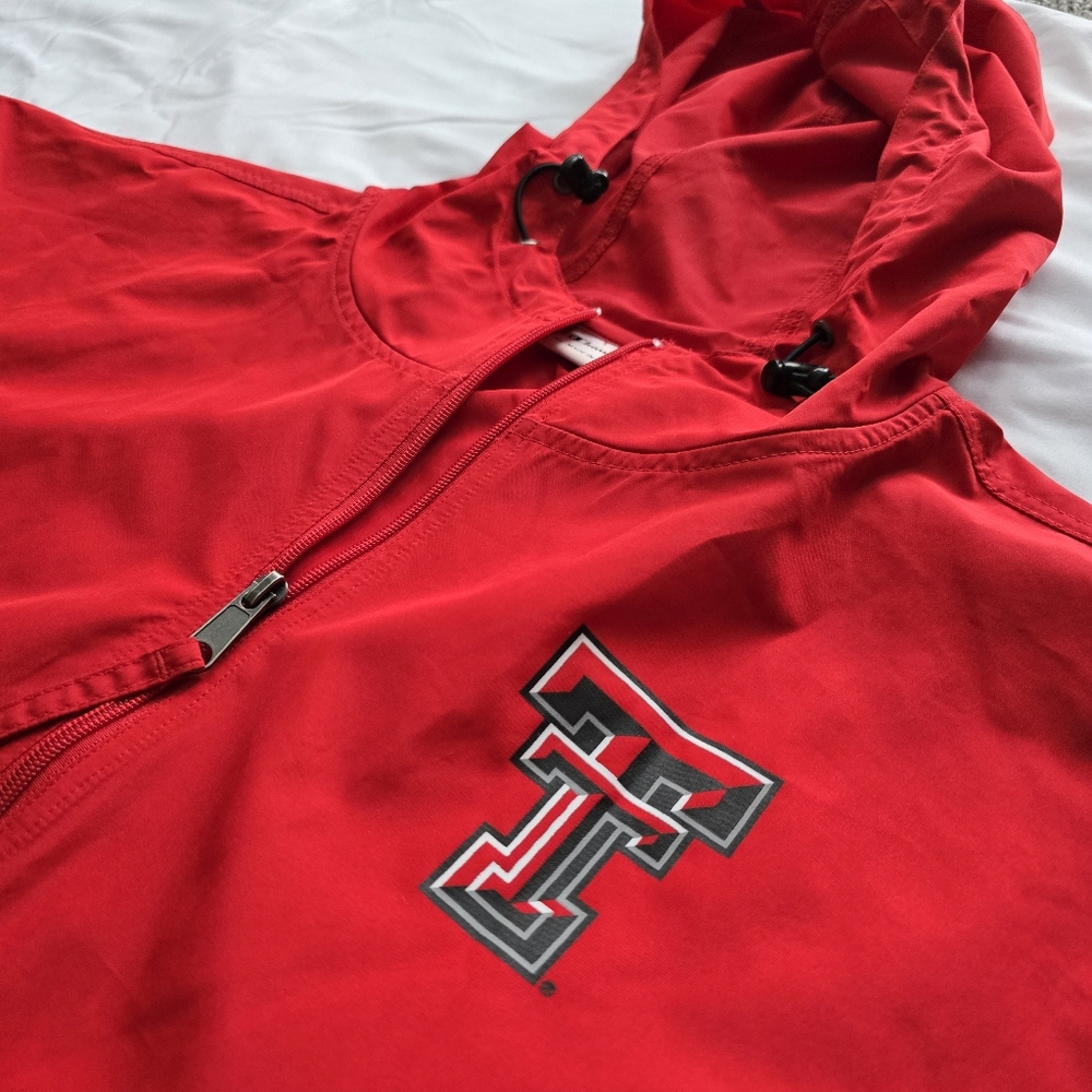 Champion Red Texas Tech Pullover Windbreaker Jacket Men’s XL